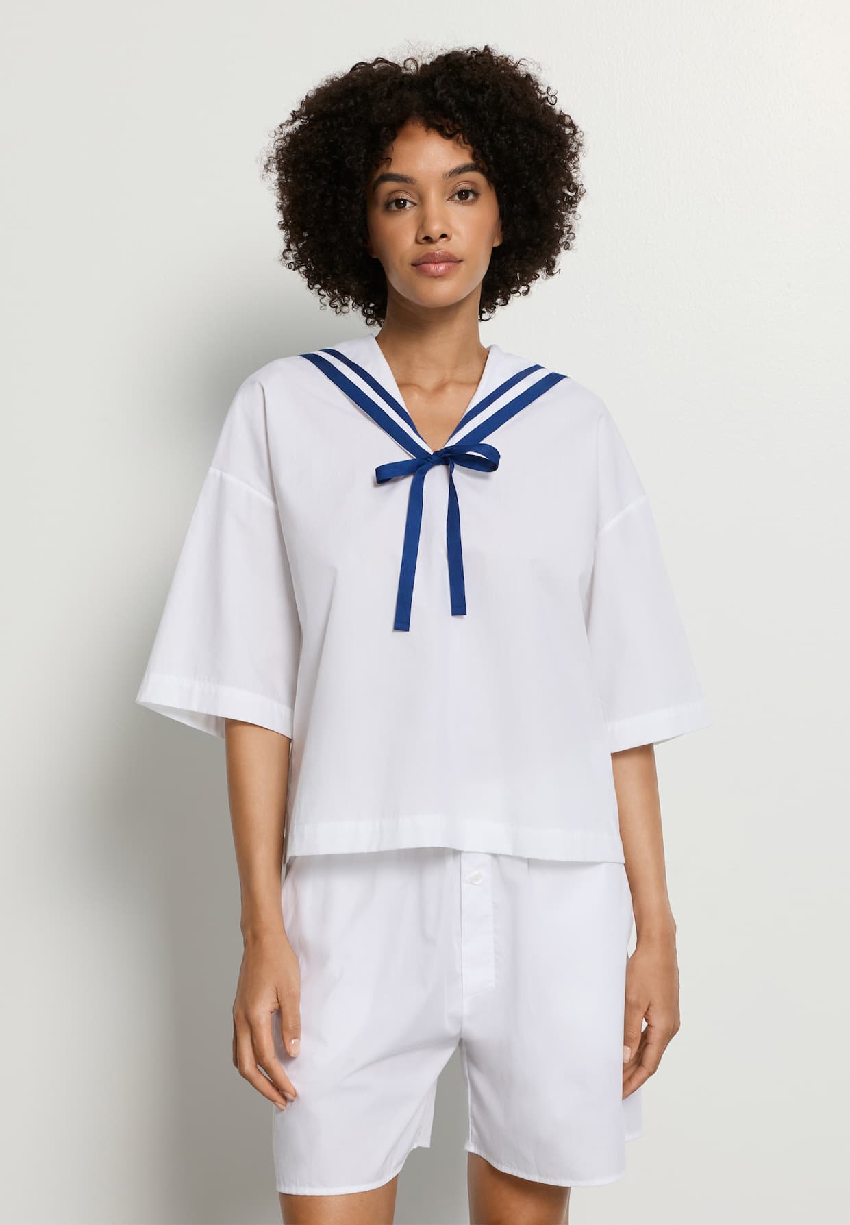 Charlotte Adam x HANRO  Cotton Sailor Collared Top