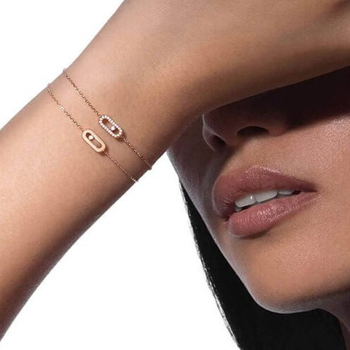 Messika Care(s) 0.01ct Diamond Rose Gold Bracelet