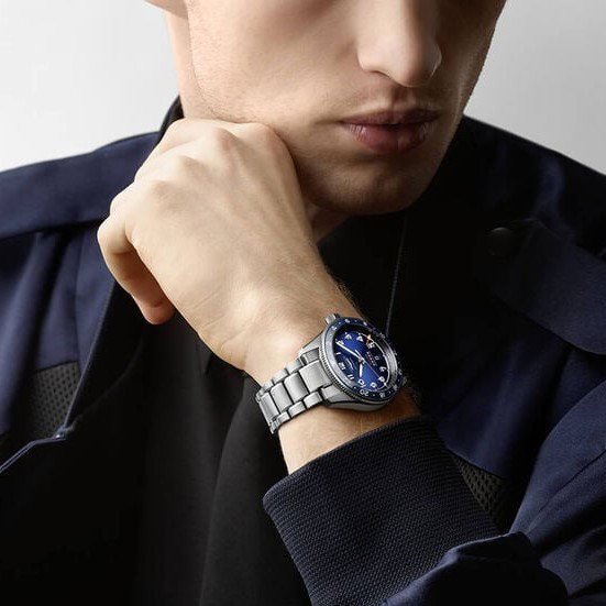 Longines Spirit Zulu 42mm Automatic Blue Dial Blue Bezel Steel Case Bracelet Watch