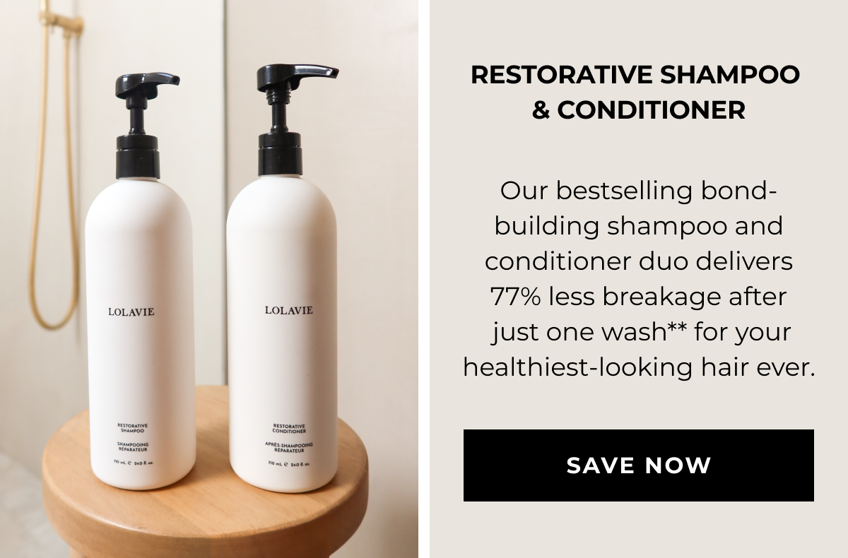 Restorative Shampoo  & Conditioner - Our bestselling bond-building shampoo and conditioner duo delivers 77% less breakage after  just one wash** for your healthiest-looking hair ever. - SAVE NOW