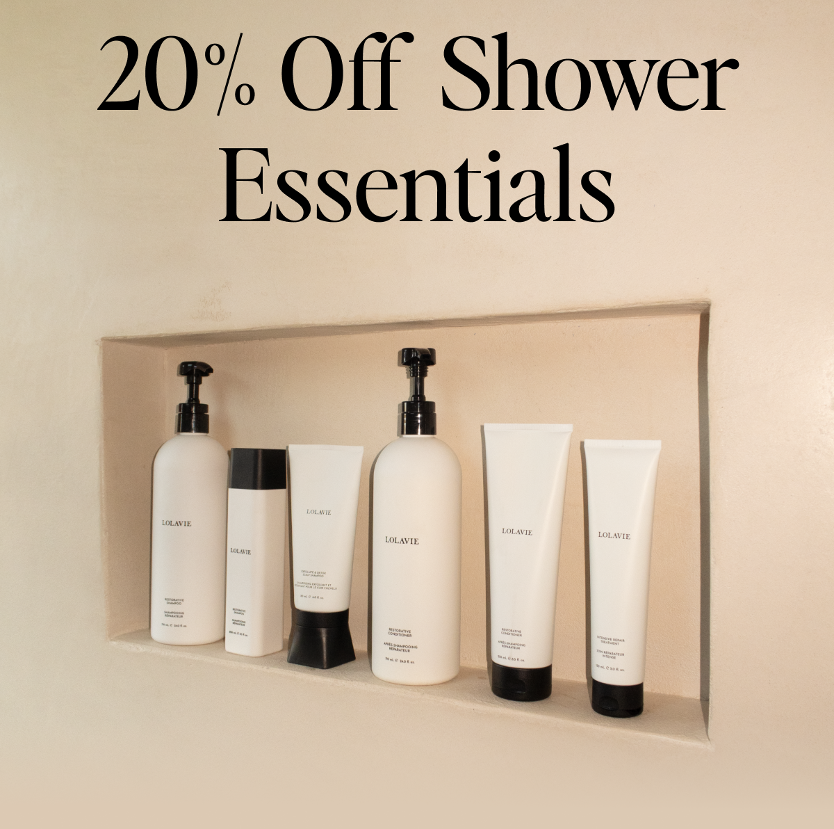 20% Off  Shower Essentials