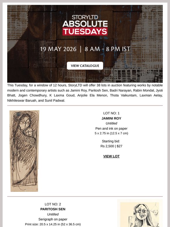 Highlights: Absolute Tuesdays Auction | 19 May 2026