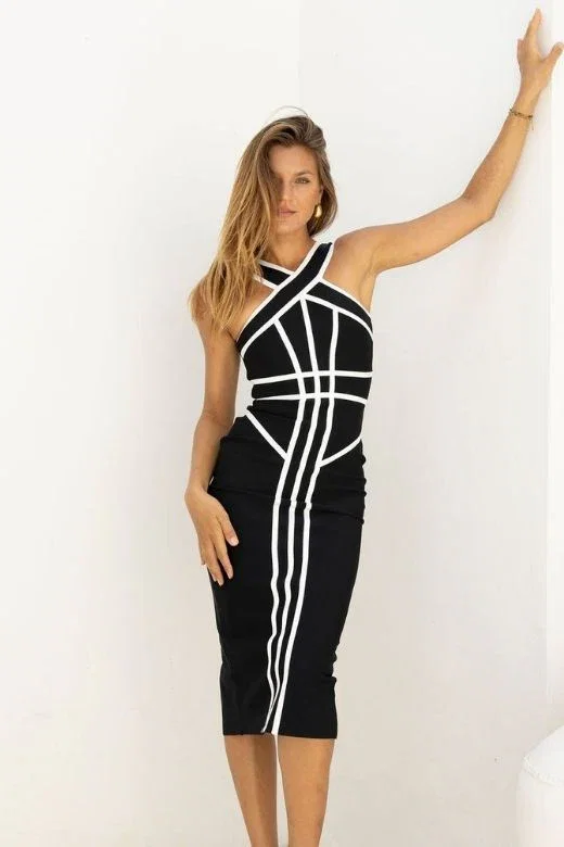 Suki Bandage Midi Dress - Classic Black