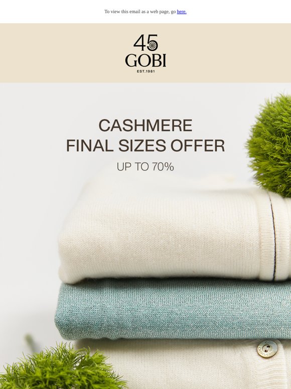 Final Sizes: Now Up to 70% Off