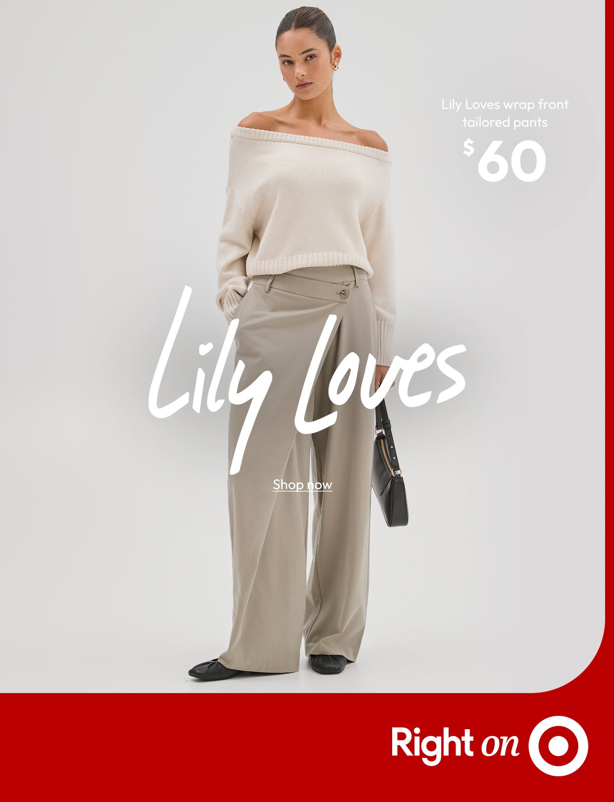 Lily Loves wrap front tailored pants