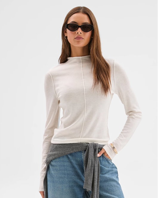 Lily Loves exposed seam skivvy top