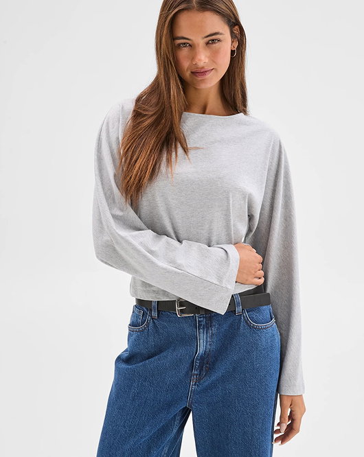 Lily Loves Australian cotton cinch-in long sleeve top