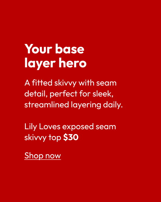 Lily Loves exposed seam skivvy top