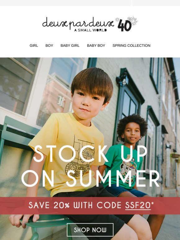 20% off 🤩 Stock up on Summer