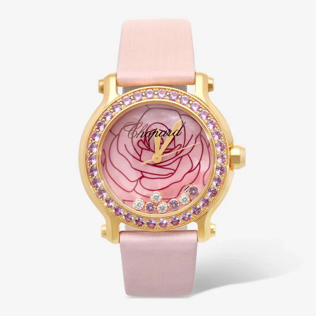 Image of Chopard Happy Sport 18K Rose Gold Diamond Quartz Ladies Watch 277473-5010