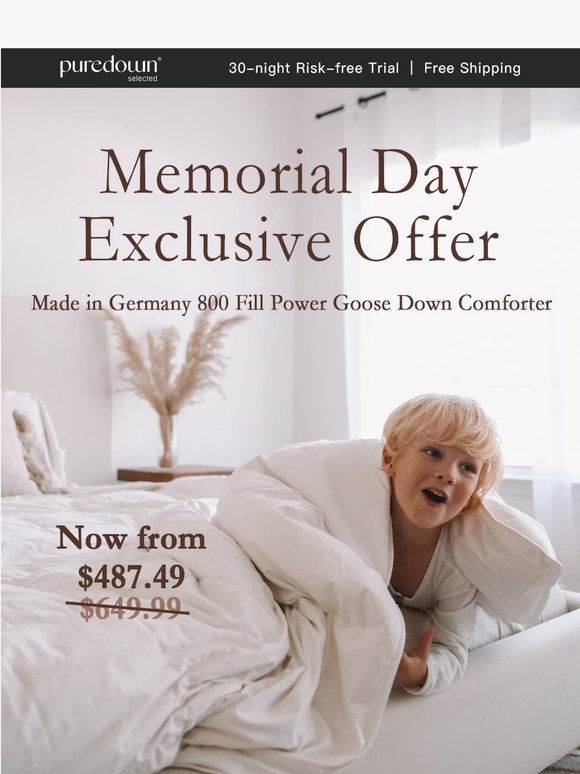 25% Off! Sleep Like Royalty This Memorial Day
