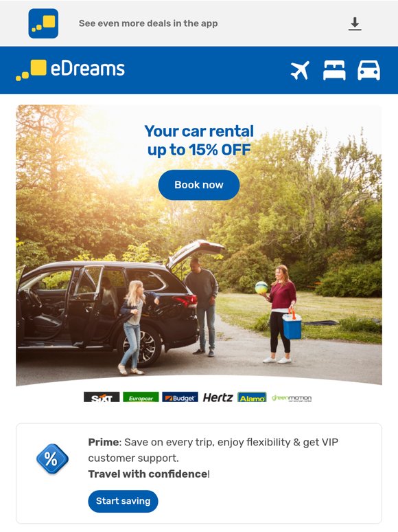 📢 Save up to 15% OFF Car Rental!
