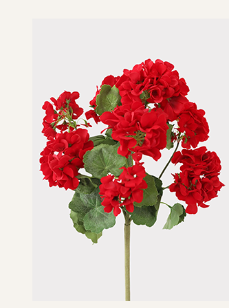 Outdoor Fake Flowers | Water Resistant Outdoor Red Geranium Bush