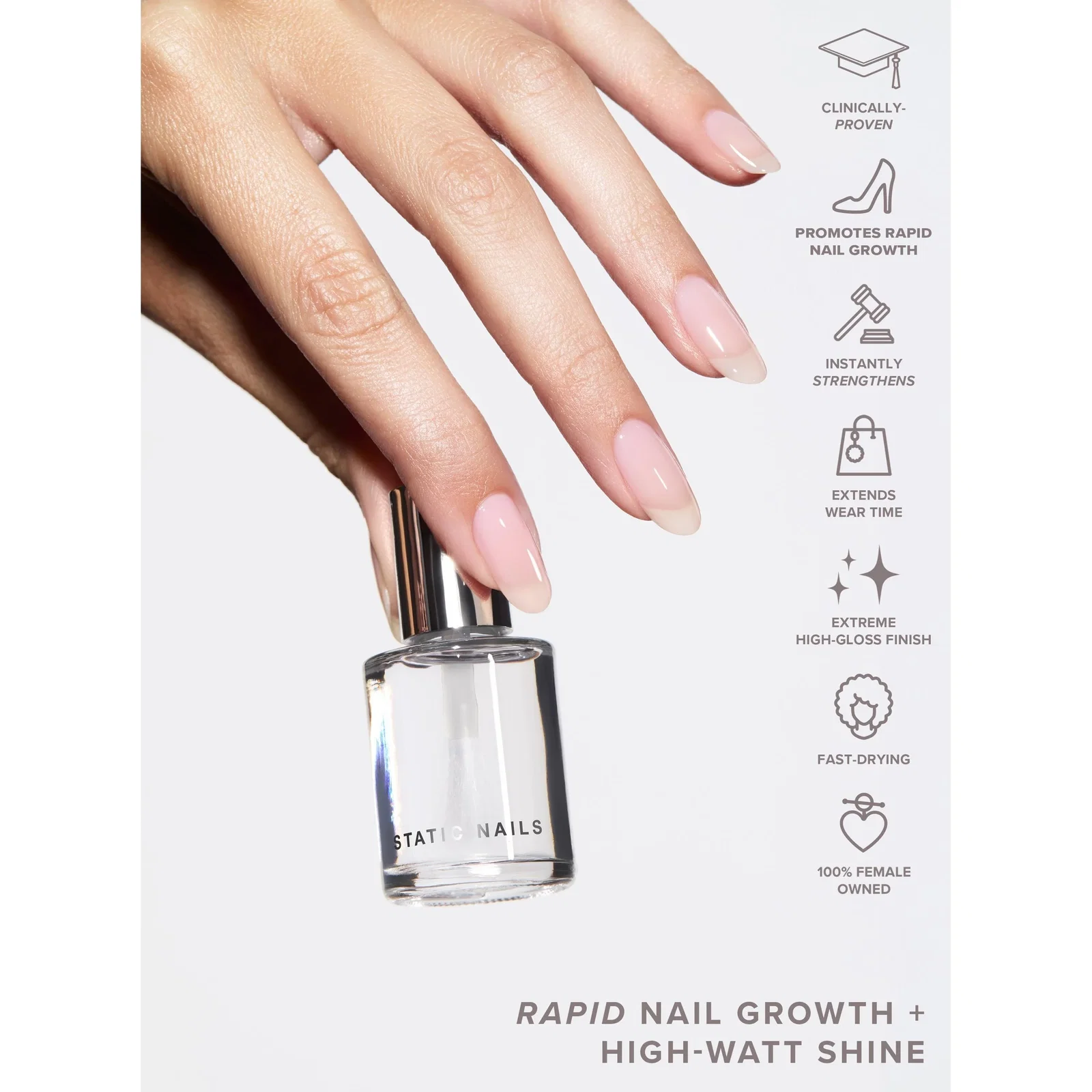 Image of Static Nails - 5 In 1 Rapid Growth Top Coat Treatment