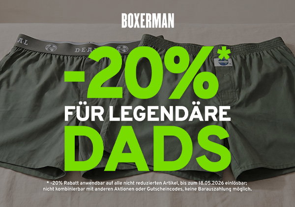 Boxershorts im Hintergrund mit großem Text "-15%* Rabatt auf alles"