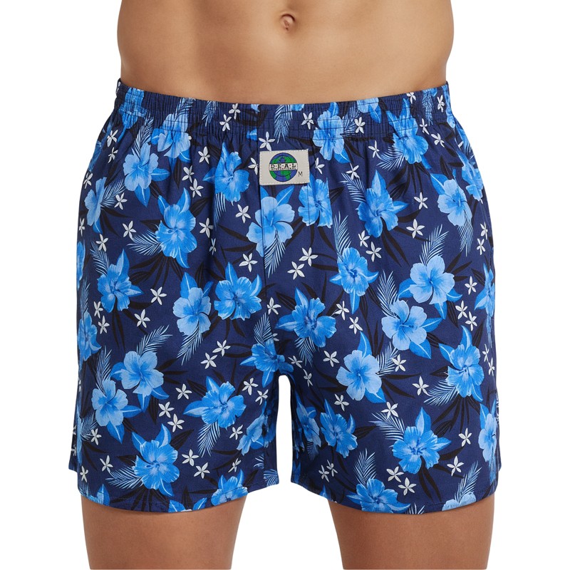 Image of D.E.A.L International Boxershorts Dunkelblau mit Blumen-Print