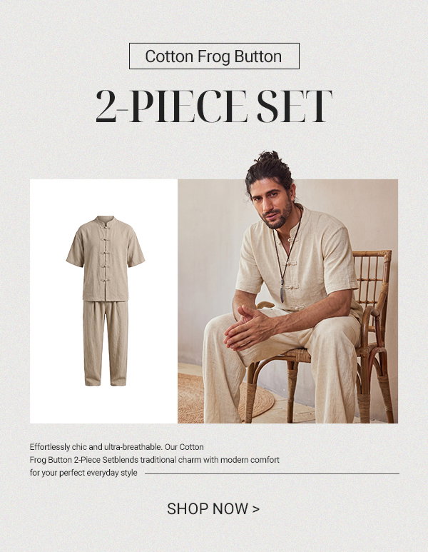 minimalist-cotton-frog-button-short-sleeve-shirt-set