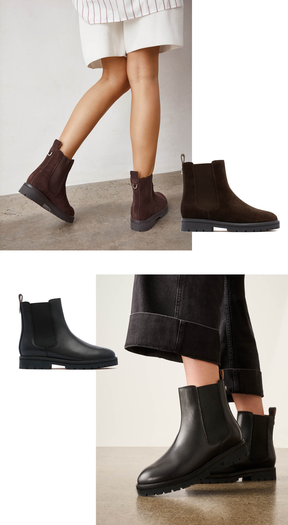 Featuring Rocco II Chocolate Suede and Rocco II Black.