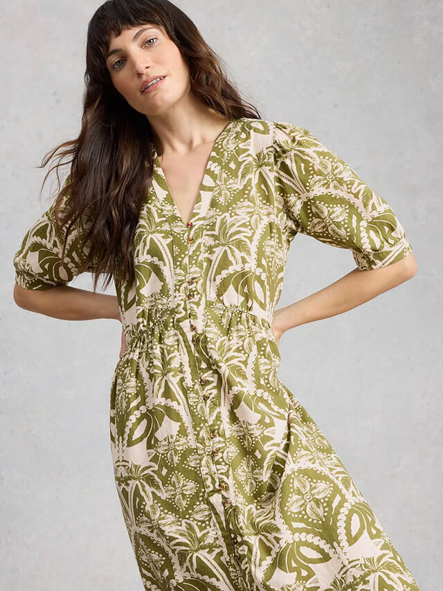 Shop Fern Linen Blend Dress