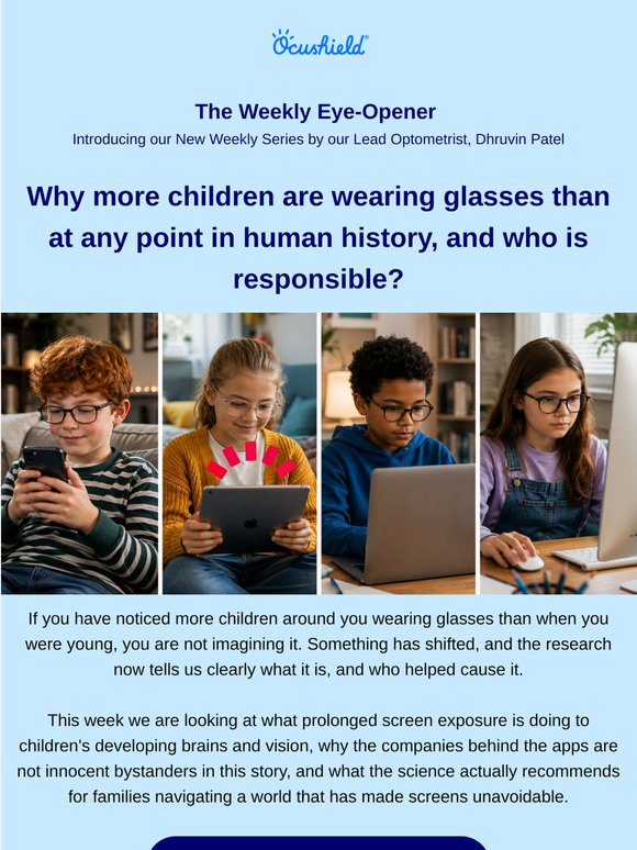 You have probably noticed more children wearing glasses