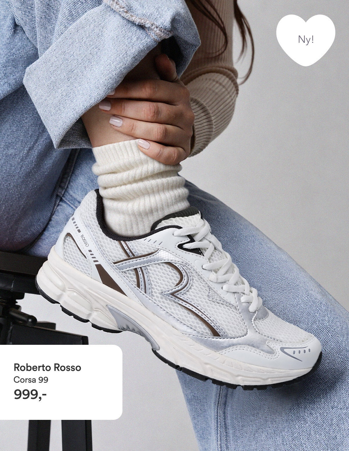Retro sneaker med pustende mesh