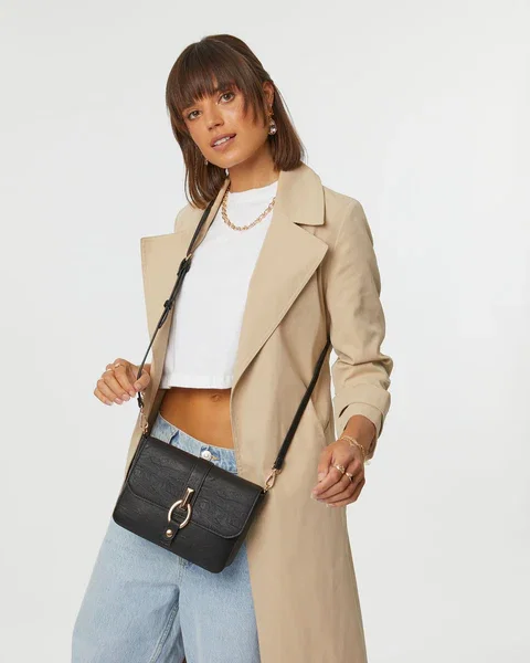 Image of Black Elissa Crossbody Bag