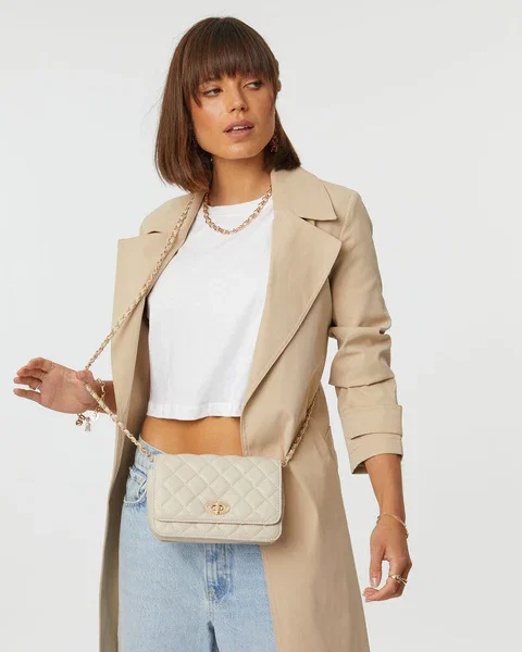 Image of Ivory Eboni Quilted Crossbody Bag