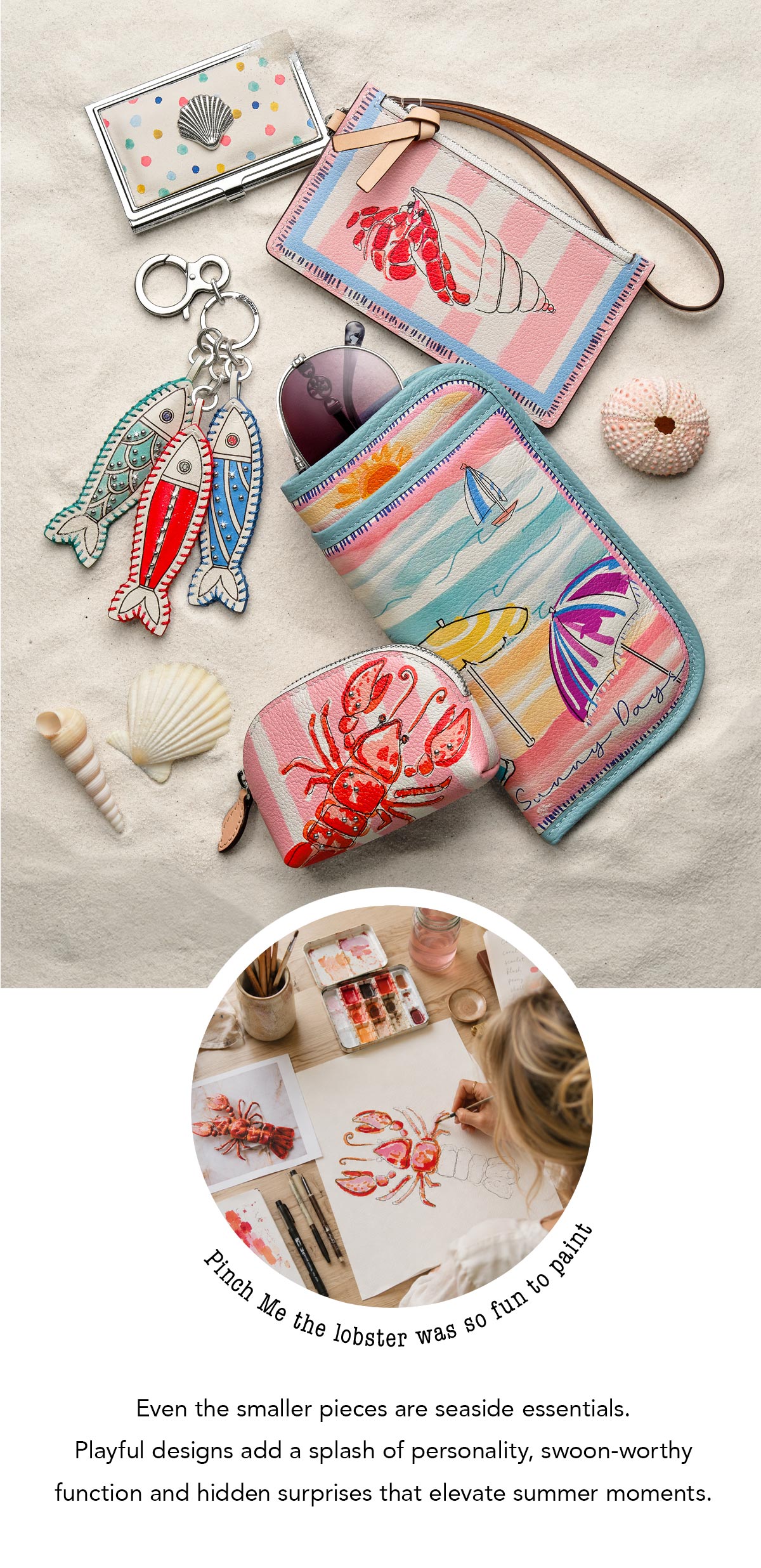 Pinch Me the lobster was so fun to paint. - Even the smaller pieces are seaside essentials. Playful designs add a splash of personality, swoon-worthy function and hidden surprises that elevate summer moments. - Shop Now