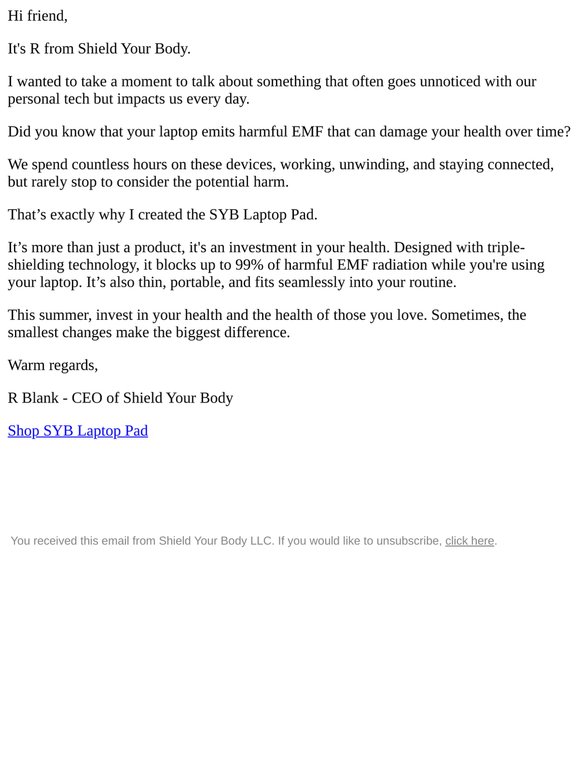 Is your laptop compromising your health?