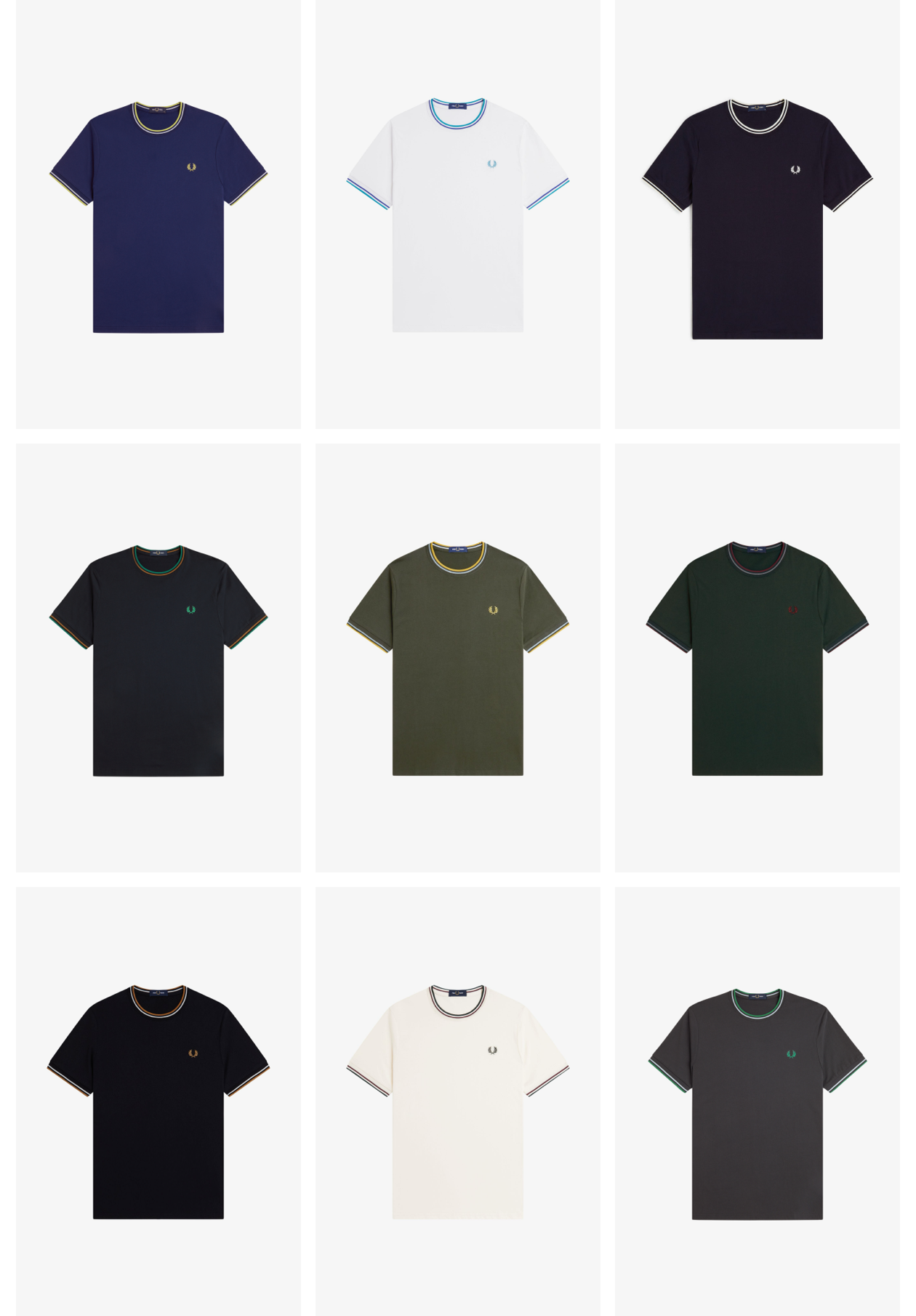 A selection of Twin Tipped Fred Perry T-Shirts