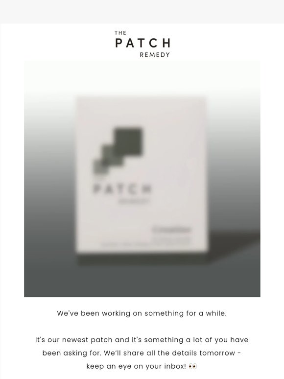 Something new is coming tomorrow...