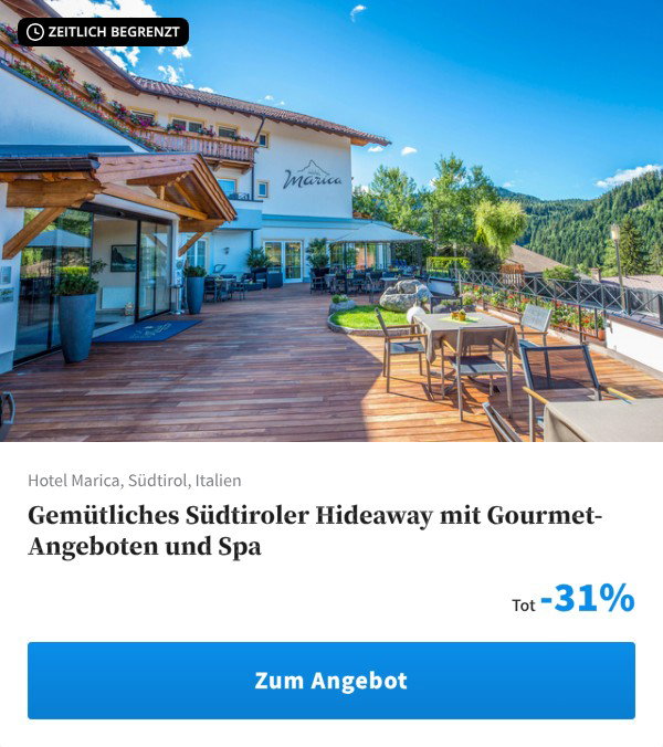 Gemütliches Südtiroler Hideaway mit Gourmet-Angeboten und Spa