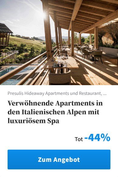 Verwöhnende Apartments in den Italienischen Alpen mit luxuriösem Spa