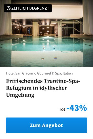Erfrischendes Trentino-Spa-Refugium in idyllischer Umgebung