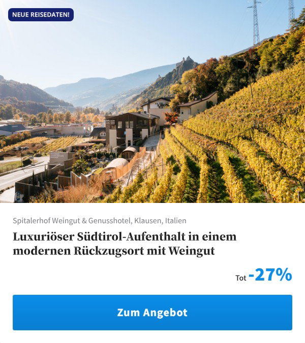 Luxuriöser Südtirol-Aufenthalt in einem modernen Rückzugsort mit Weingut
