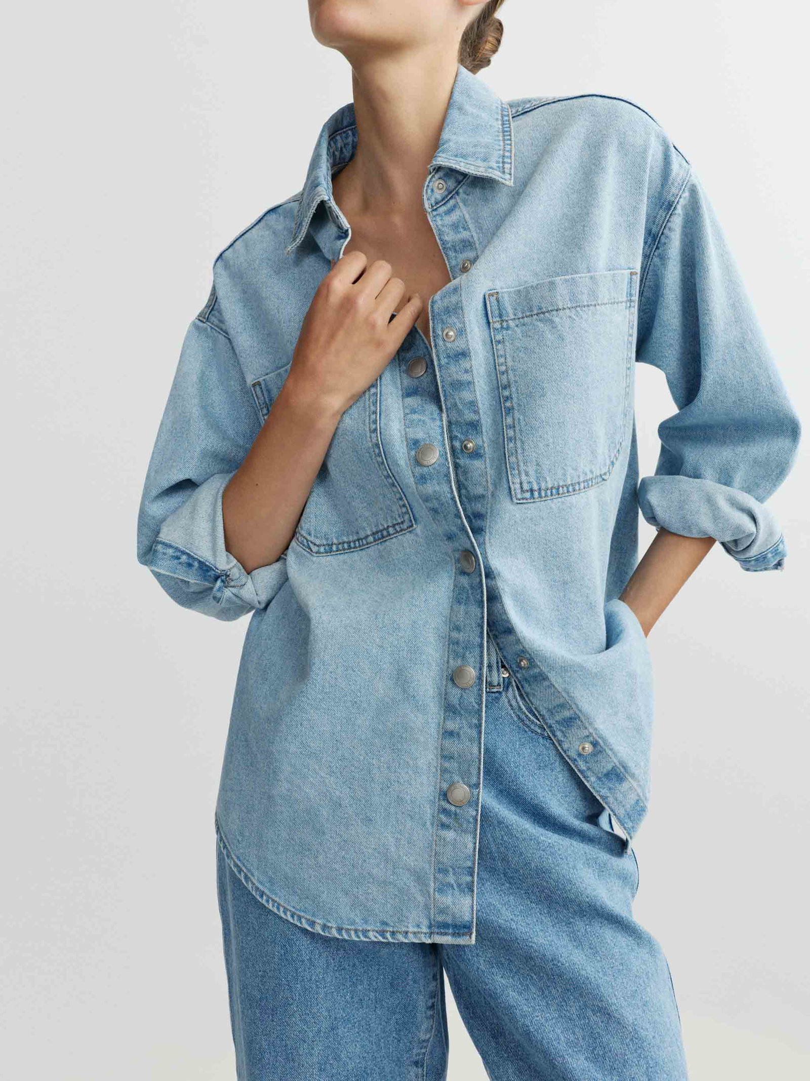 Addison Overshirt — Lt Rain