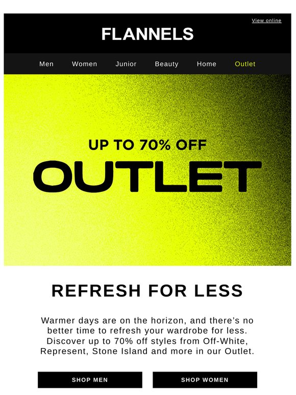 OUTLET | Up to 70% off