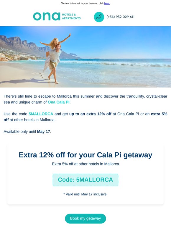Last days for your Mallorca getaway: extra 12% off