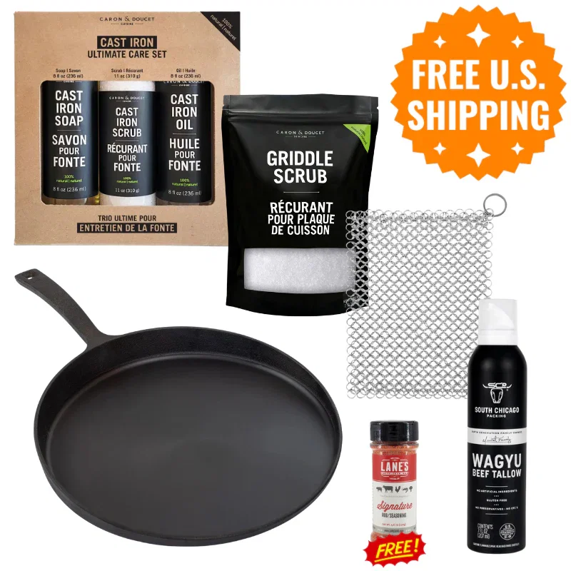 Image of Ultimate Cast Iron Care & Cooking Crate: All Your Skillet Essentials