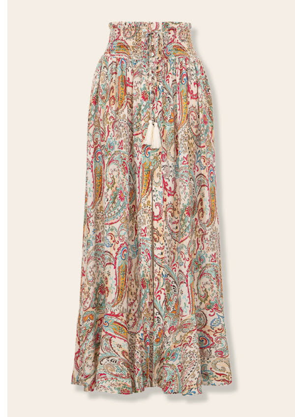 Long skirt, cashmere print