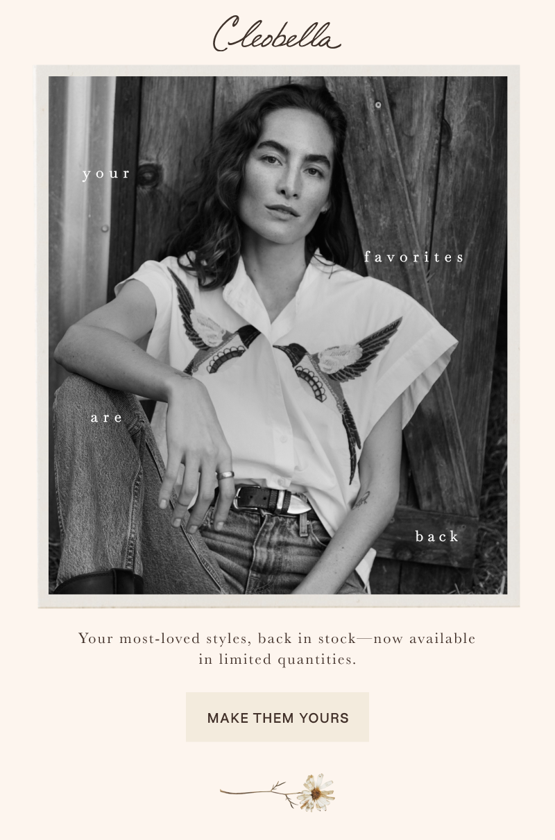 Best-Sellers Back in Stock