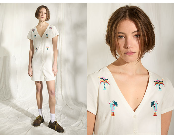  Vestido camisero Bruno Lucas - Off White