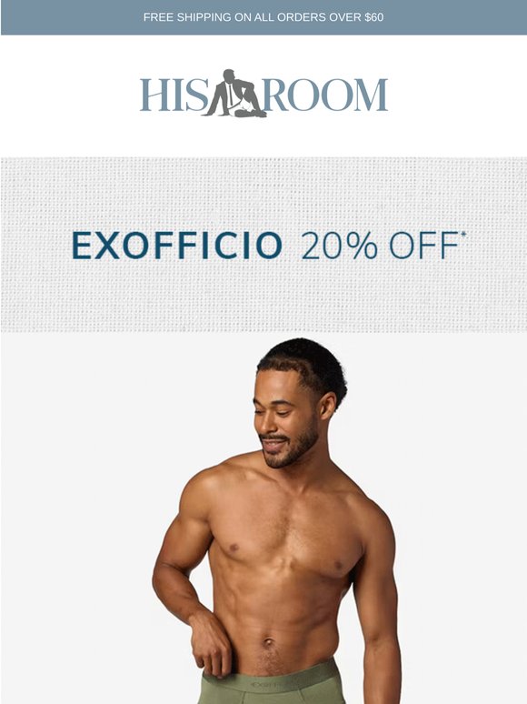 20% Off ExOfficio Underwear & More
