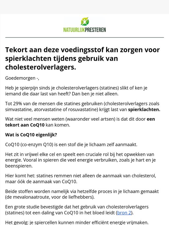 Spierpijn van je cholesterolverlager? Dít is waarschijnlijk de oorzaak 🩸