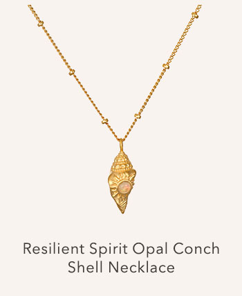 Resilient Spirit Opal Conch Shell Necklace