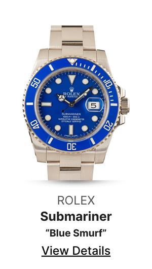 Pre-Owned Rolex Submariner Ref 116619 18k White Gold Blue Smurf
