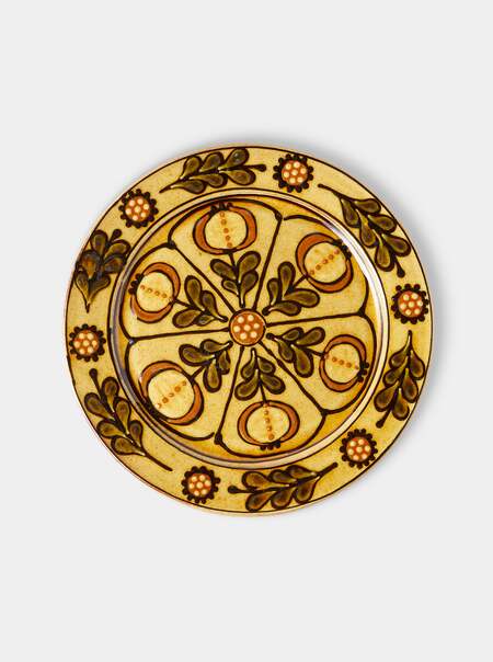 Poppies Slipware Dinner Plate (10.4in/26.5cm)