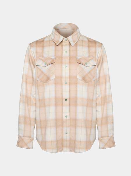 Champagne Tartan Cashmere Shirt