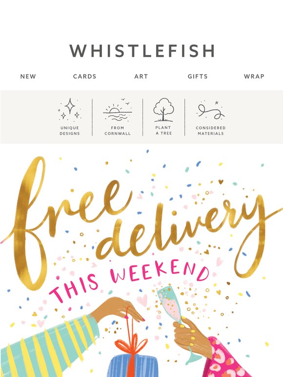 This Weekend Only: Free Delivery ⏰