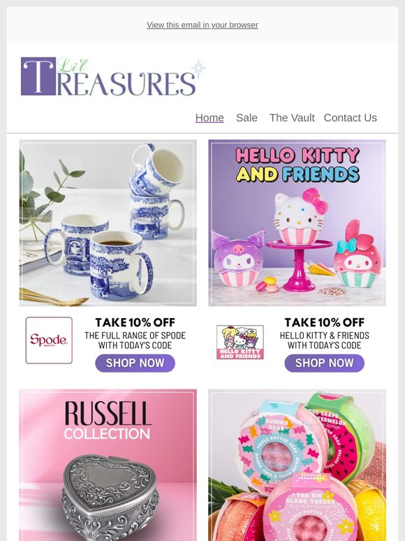 On Sale Tonight 💜 Spode | Hello Kitty & Friends | Russell Collection | Bomb Cosmetics